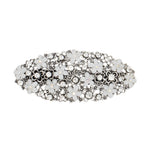 Load image into Gallery viewer, Floral Crystal Hair Barrette with White Flowers One Piece