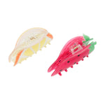 Load image into Gallery viewer, Strawberry & Orange Hair Claw Clips Clutcher Set of 2