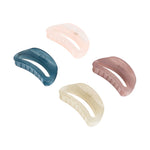 Load image into Gallery viewer, Hair Clutchers For Women – Strong Grip Clips in Blush, Blue, Beige, and Mauve Set of 4