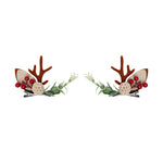 Load image into Gallery viewer, Christmas Reindeer Antler Hair Clips for Girls 1 Pair