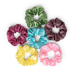 Load image into Gallery viewer, Stylish Hair Scrunchies Colourful Combo Pack of 6