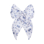 Load image into Gallery viewer, Hair Scrunchies & Hair Bow Combo Pack for Girls – Floral & White Hair Accessories