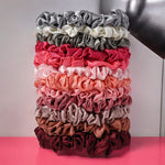 Load image into Gallery viewer, Satin Hair Scrunchies Set of 12 - Hair Accessories for Girls