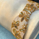 Load image into Gallery viewer, Hairband with Golden Beads and White Pearl for Girls