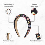 Load image into Gallery viewer, Radhu & Kabby Hand Embroidered Headband | Handcrafted Floral Hairband for Girls/Women