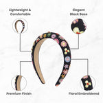 Load image into Gallery viewer, Radhu & Kabby Hand Embroidered Headband | Handcrafted Floral Hairband for Girls/Women