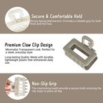Load image into Gallery viewer, Elegant Claw Clips for Women in Glossy & Matte Finishes with Gold Accents – 4-Piece Set