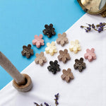 Load image into Gallery viewer, Radhu & Kabby Mini Flower Claw Clips for Girls | Matte Finish with Marble Pattern | Set of 12 Strong Grip Multicolor Clips for Styling