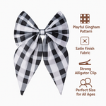 Load image into Gallery viewer, Hair Bows Set of 2 - Black and White