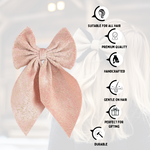 Load image into Gallery viewer, Hair Bow For Women/Girls Pack of 1 Light Pink
