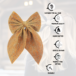 Load image into Gallery viewer, Trendy & Stylish Hair Bow Clip Pack of 1 Mustard