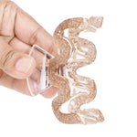 Load image into Gallery viewer, Glitter Claw Clips for Women – Gold & Black Sparkle Hair Accessories Set of 2