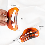 Load image into Gallery viewer, Elegant Hair Claw Clips for Women in Black and Tortoiseshell Shades Set of 4