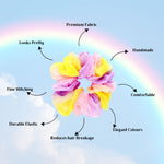 Load image into Gallery viewer, Rainbow Hair Scrunchies Set of 6