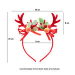 Load image into Gallery viewer, Red Reindeer Antler Headband for Women