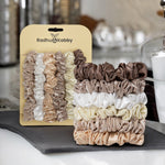 Load image into Gallery viewer, Neutral Satin Scrunchies – Pack of 6 Soft Hair Ties