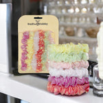 Load image into Gallery viewer, Radhu & Kabby Trendy Hair scrunchies for Girls/Women | Anti-Hair Breakage | Set of 6 Multicolor Hair Ties for All Occasions