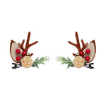 Load image into Gallery viewer, Christmas Reindeer Antler Hair Clips for Girls 1 Pair