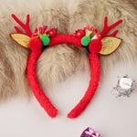Load image into Gallery viewer, Christmas Reindeer Antler Hairband With Golden Ears 1 Piece