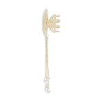 Load image into Gallery viewer, Elegant Butterfly Hair Clutcher with Pearl Chains and White Stones 1 Piece