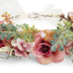 Load image into Gallery viewer, Pink Floral Tiara for Girls Adjustable Headband One Piece
