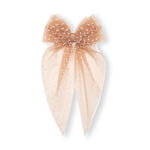 Load image into Gallery viewer, Polka Dot Net Tail Hairbow Green & Beige Colour Set of 2