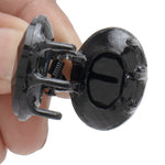 Load image into Gallery viewer, Mini Oval Hair Claw Clips – Black, Gold & Smoky Topaz Set of 3