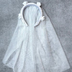 Load image into Gallery viewer, Floral White Veil Headband for Women Pack of 1