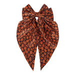 Load image into Gallery viewer, Radhu &amp; Kabby Halloween Statement Hair Bow | Elegant Spooky &amp; Pumpkin Printed Hair Accessories for Girls/Women