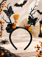 Load image into Gallery viewer, Radhu &amp; Kabby Halloween Hairband for Women | Butterfly Broom &amp; Bow Halloween Hair Accessories