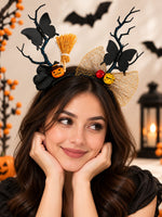 Load image into Gallery viewer, Radhu &amp; Kabby Halloween Hairband for Women | Butterfly Broom &amp; Bow Halloween Hair Accessories
