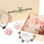 Load image into Gallery viewer, Radhu &amp; Kabby Celebration Gift Hamper | Scrunchies, Hairbands, Bows &amp; Clutchers Set | Stylish Hair Accessories Combo for Women &amp; Girls
