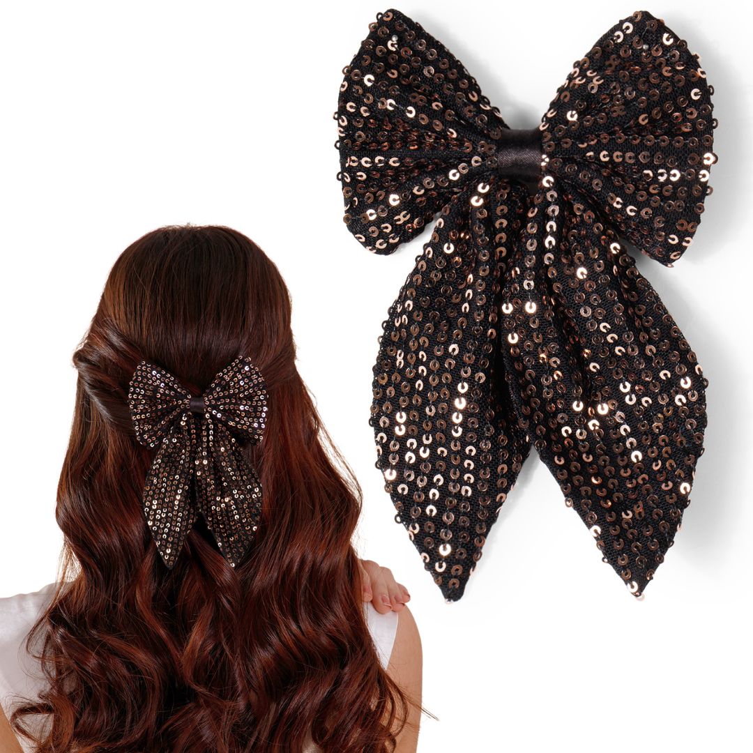 Trendy Hair Bow for Girls Black Colour 1 Pcs