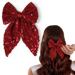 Load image into Gallery viewer, Stylish Hair Bow for Women Maroon Colour Pack of 1
