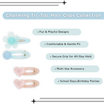 Load image into Gallery viewer, Cute Pastel Hair Clips for Girls Pink &amp; Blue Pack of 4
