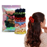 Load image into Gallery viewer, Satin Scrunchies - Multi-Colour Hair Accessories Set of 10
