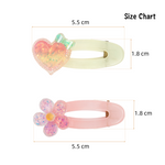 Load image into Gallery viewer, Hair Clips for Girls Alligator Pins Pastel Hair Accessories Pink &amp; Peach Shades Pack of 4
