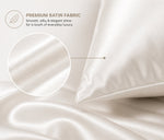 Load image into Gallery viewer, Radhu &amp; Kabby Satin Pillow Covers with 3 Satin Scrunchies | Cool &amp; Breathable Fabric with Zipper Closure | Standard Size 72 x 48 cm