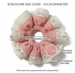 Load image into Gallery viewer, Radhu &amp; Kabby Premium Lace Frill Hair Scrunchie for Women &amp; Girls | Pack of 2 Soft Elastic Ponytail Holder with Floral Design