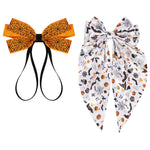 Load image into Gallery viewer, Radhu &amp; Kabby Halloween Special Hair Bow | Elegant Printed Hair Accessories for Girls &amp; Women
