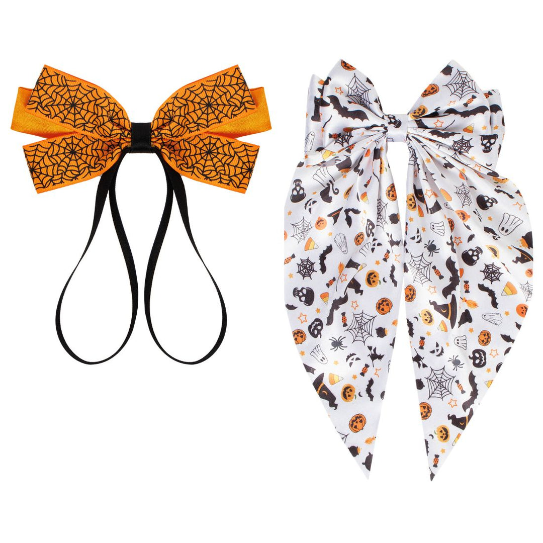 Radhu & Kabby Halloween Special Hair Bow | Elegant Printed Hair Accessories for Girls & Women