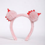 Load image into Gallery viewer, Radhu &amp; Kabby Pink Labubu Plush Hairband | Soft Cartoon Character Headband for Girls