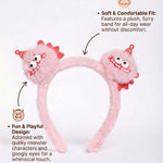 Load image into Gallery viewer, Radhu &amp; Kabby Pink Labubu Plush Hairband | Soft Cartoon Character Headband for Girls