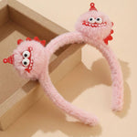 Load image into Gallery viewer, Radhu &amp; Kabby Pink Labubu Plush Hairband | Soft Cartoon Character Headband for Girls