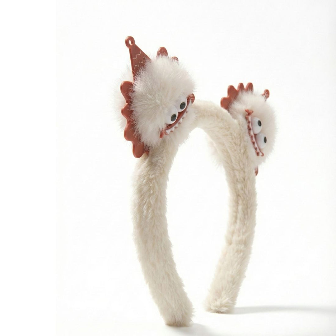 Radhu & Kabby Labubu Plush Hairband | Cute Cartoon Character Headband | Soft & Fun Accessory