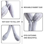 Load image into Gallery viewer, Radhu &amp; Kabby Grey Bunny Ear Muffs | Warm, Furry &amp; Lightweight for WinterWear | Pack of 1