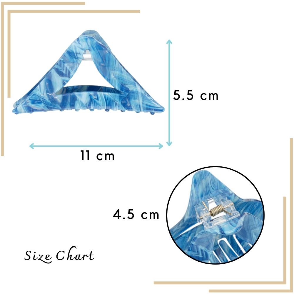Radhu & Kabby Triangle Hair Claw Clip Set for Girls & Women | Pack of 3 Strong Grip & Durable Hair Clutchers