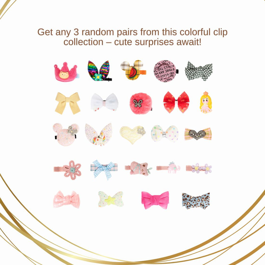 Radhu & Kabby Kids Special Gift Box | Stylish Hair Accessories with Bows, Clips, Rubber Bands & More