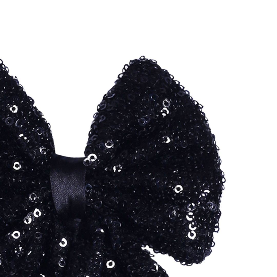 Handmade Hair Bow Clip for All Occasions Black Colour Set of 1