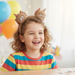 Load image into Gallery viewer, Radhu &amp; Kabby Labubu-Inspired Plush Hairband for Girls | Cute Brown Character Headband | Pack of 1